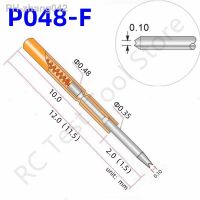 20/100PCS P048-F Nickel-Plated Head 12mm Spring Test Probe Test Pin P048-F1 Spring Test Probe Test Tool Gold Pogo Pin Dia 0.48mm