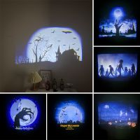 MA1MBB Halloween Wall Projection Lamp Christmas Projector Night Light Party Background Photo Prop Decorations Supplies