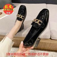 ✈ Genuine soft leather British small leather shoes for women fashionable and versatile bright leather loafers soft leather non-tiring shoes