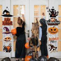 ฮาโลวีน halloween accessories ตกแต่งด้วยการตกแต่ง ม่านประตูผีฮาโลวีน กระดาษปาปเปอร์ แฮงค์ได้ กลอนประตูฮาโลวีน โคลงเทศกาลผี การจำลองแบบจำลอง ธงแขวนกะโหลกผีค้างคาว Festical