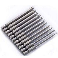 【cw】 11pcs 75mm Torx Screwdriver Bit Set 1/4 Inch Shank S2 Magnetic 3 Security T6-T40 (3inch Length) ！