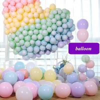 THLT1B 100Pcs 12 Inch Pastel Balloon Macaron Colored Pastel Party Wedding Decor Balloon Assorted