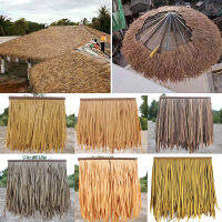 ยืดหยุ่น50X50ซม. หลอดดูดตกแต่งสวนจำลอง Thatch Ched ธรรมชาติทนไฟปลอมพืช Pavilion สำหรับกลางแจ้งหลังคา