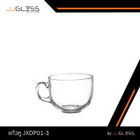 JJGLASS -  กล่องละ 3 ใบ  แก้วหูจับ แก้วมีหู แก้วทรงกลม แก้วกาแฟ แก้วน้ำ แก้วสมุนไพร แก้วใส่เครื่องดื่ม ความสูง 8.5 ซม. (078813)