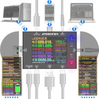 เครื่องตรวจจับไฟฟ้าแบบทริกเกอร์,เครื่องวัดแรงดันโวลต์มิเตอร์แอมมิเตอร์แรงดันไฟฟ้าดิจิทัล DC ชนิด C ที่ทดสอบ USB ขนาด2.4นิ้ว