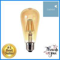 หลอด LED HI-TEK FILAMENT ST64 4 วัตต์ WARMWHITE E27 สีเหลืองLED FILAMENT BULB HI-TEK ST64 4W WARMWHITE E27 YELLOW **จัดส่งด่วนทั่วประเทศ**