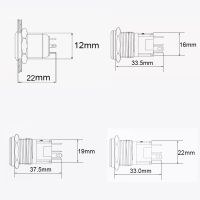 Black 19mm 22mm Electronics Chrome Pin Foot Led Light Metal Push Button Momentary Switch Waterproof 12v 220v 24v 3v 6v LED Button Switch