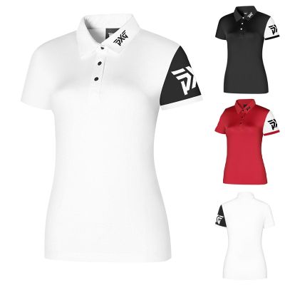 Summer golf short-sleeved womens t-shirt new breathable quick-drying slim top GOLF ball clothes DESCENNTE PEARLY GATES  G4 SOUTHCAPE J.LINDEBERG PING1№◇