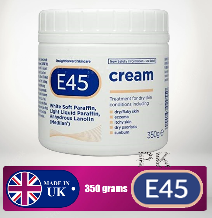E45 Cream 350g For Psoriasis / Eczema / Dry Flaky Skin / Sunburn