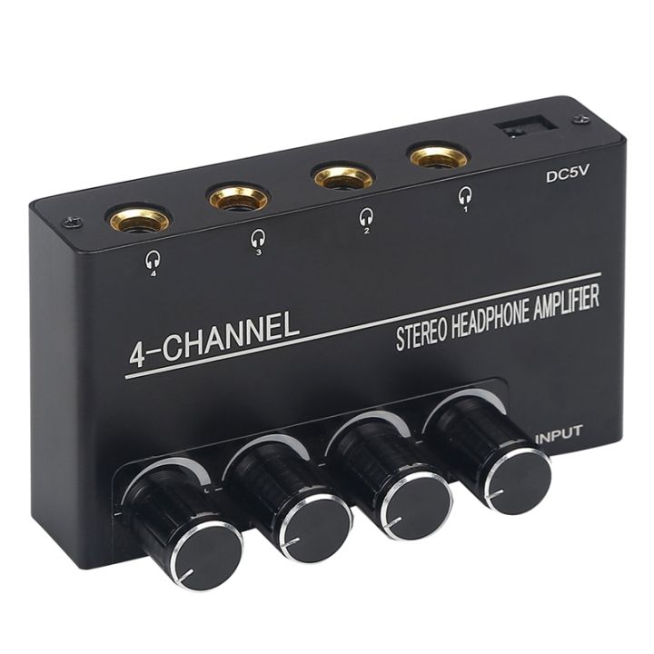 headphone-amplifier-compact-stereo-earphone-amplifier-audio-amplifier-4-channels-for-6-35mm-jack-with-volume-control