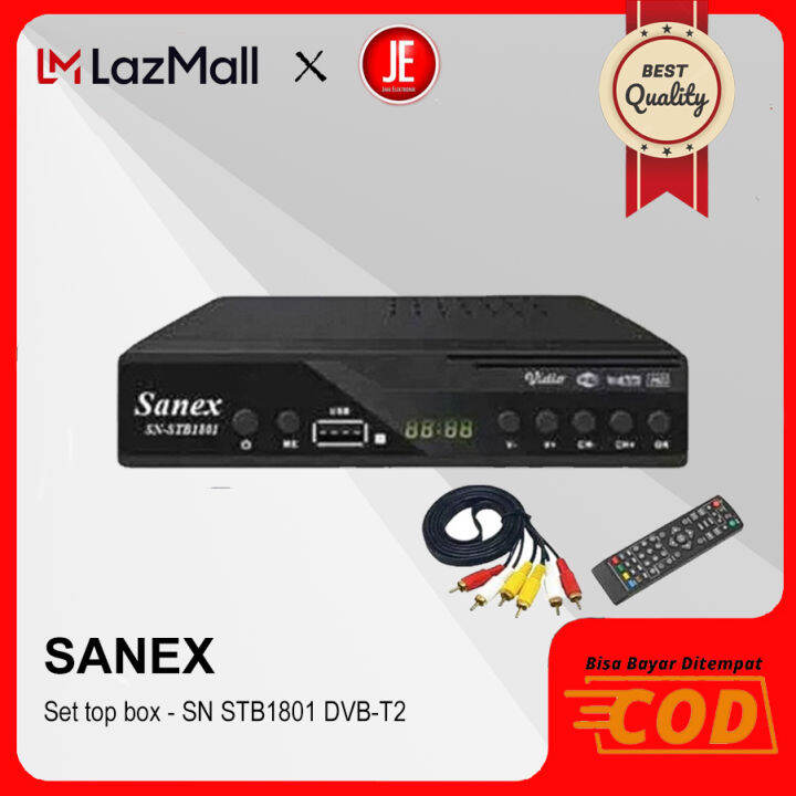 Set top box SANEX SNSTB 1801 / Receiver sinyal Digital DVBT2 Lazada
