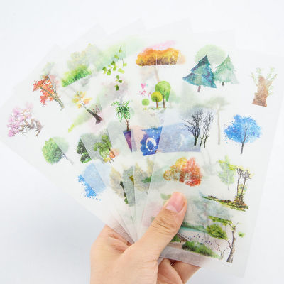 15packslot forest trees scrapbooking stickers decoration stationery stickers DIY diary planner label stickers wholesale
