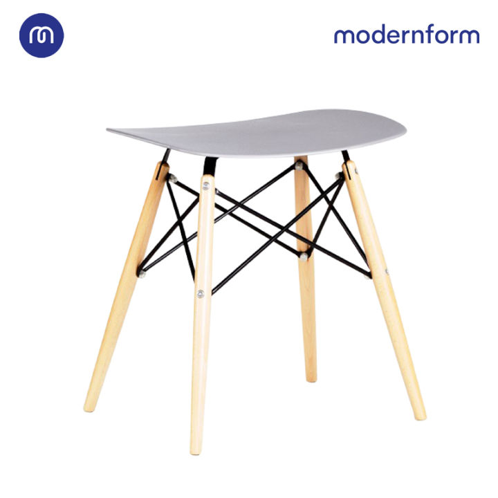 modernform-เก้าอี้อเนกประสงค์-เก้าอี้สัมมนา-พลาสติกขาไม้-สีเทา-รุ่น-pw027