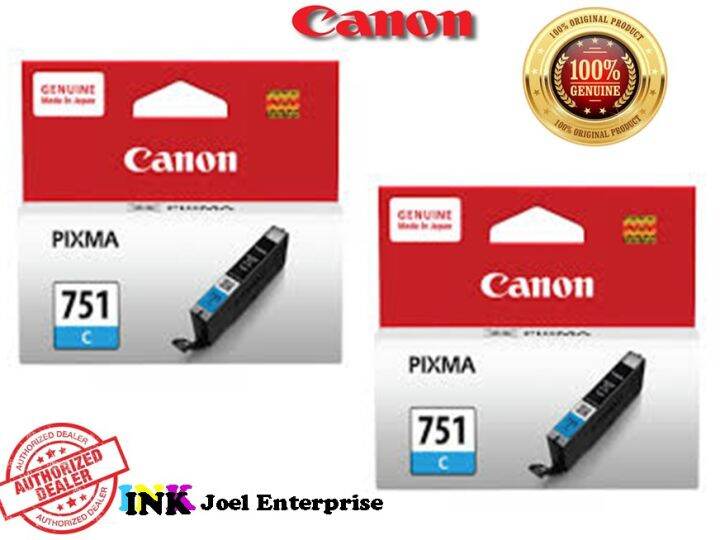 Canon 751 CLI-751 Cyan Pixma Genuine Ink Cartridge Set of 2 | Lazada PH