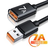 7A USB 3.0สายพ่วงหญิงถึงชายสายต่อไฟแฟลชไดรฟ์สองหัวความเร็วสูงสูงสายสำหรับข้อมูลสายเคเบิลทีวีกล้องคอมพิวเตอร์แล็ปท็อป