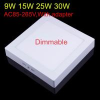 9W/15W/25W/30W Square Led Panel Light Surface Mounted Dimmable Led ceiling Downlight AC85-265V + LED Driver Free shipping  by Hs2023