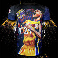 เสื้อยืด,คอกลม T-Shirt พิมพ์ลาย โคบี้ ไบร์อัน ทีม Los Angeles Lakers #BK0086 รุ่น Special Kobe Bryan