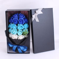 Square flower paper box + 18 soap flower packaging set flower gift box party wedding gift storage box flower shop gift