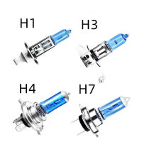 QF หลอดฮาโลเจนหลอดไฟสว่างจ้าแบบบูรณาการ H1ด้านหน้ารถไฟหน้าฮาโลเจน12VH3H4H 7ไฟซีนอนไฟตัดหมอกไฟสูงลำแสงต่ำ