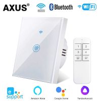 AXUS EWelink WiFi Smart Light Touch Switch EU Wall Sensor Switch EU No Neutral Wire 110-220V Bluetooth Support Alexa Google Home Power Points  Switche