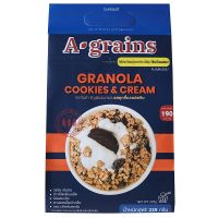 Promotion ⏰ A Grains Granola Cookies &amp; Cream 225g.