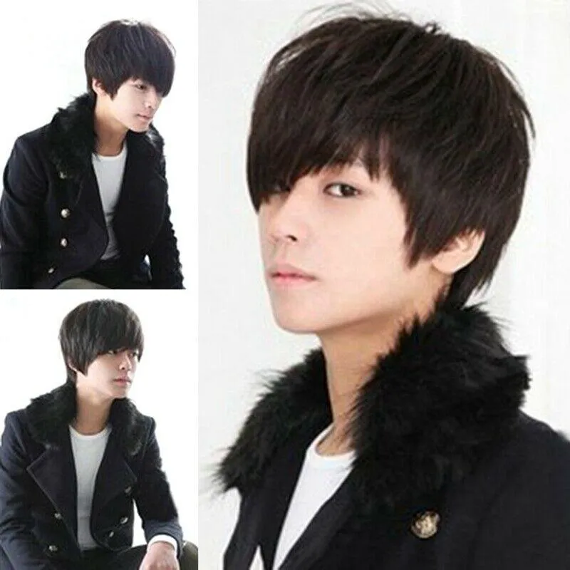 Dingyou Hot New Men Handsome Boys Black Wig Korean Fashion Short Men Hair  Cosplay Full Wigs | Lazada PH