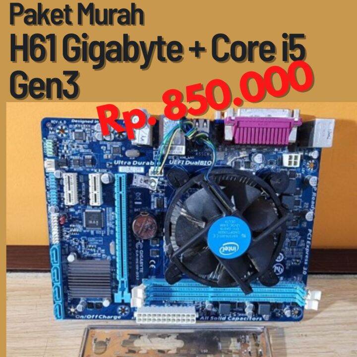 Paket Mobo H61 Gigabyte Plus I5 Gen 3 HSF / H61 Gigabyte Plus Core I5 ...