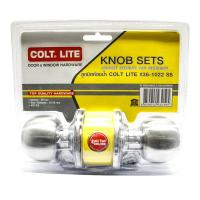 จัดส่งด่วน! ลูกบิดห้องน้ำ COLT LITE 36-1022 BK/SS หัวกลม สีสเตนเลส COLT LITE 36-1022 BK/SS STAINLESS STEEL BATHROOM KNOB มืออาชีพเรื่องประตู ประตูราคาถูก พร้อมเก็บเงินปลายทาง