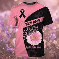 2023 new arrive- xzx180305   3D T-shirts breast cancer personalized name 3D cancer shirt 2990