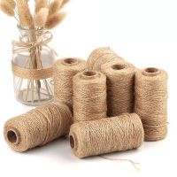 【YD】 100m Jute Twine Burlap String Hemp Rope Wedding Wrapping Cords Thread Scrapbooking Florists