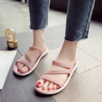 Beach Sandals Flat Bottomed Slippers Hollow Door Foreign Trade Womens Injection Slippers Flat Heel Slippers for Girls