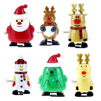 Mini Wind Up Toys Set of 6 Christmas Clockwork Toy Cute Santa Snowmen Wind Up Toys Christmas Party Favors Goody Bag Filler polite
