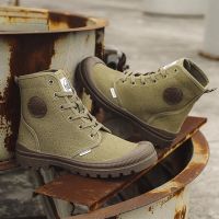 HOT★ใหม่แฟชั่น High-Top Mens รองเท้าสบายกลางแจ้ง Mens Sepatu BOOT Kasual ป่า Mountaineering รองเท้าผู้ชายด้านล่างกว้างแพลตฟอร์มรองเท้า