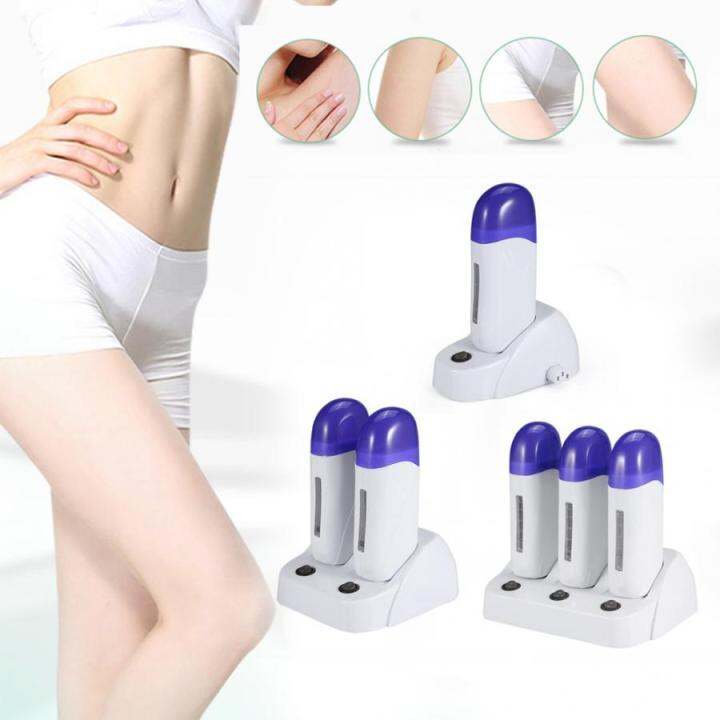 Epilator 3 Types Hair Removal Wax Depilatory Roller Warmer Heater