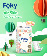 Feky Air Skin Baby Diaper Taped with Natural Plant Extract Disposable