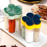 hotx【DT】 Seasoning Bottle 5 In 1 Spice Jar Sealed Multifunctional Moisture-proof Flap