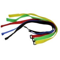 5pcs 2 x 120 cm colorful Nylon Cable Ties Reusable Wire Organizer Strap Hook and Loop Fastener Tape with Plastic Buckle Cable Management