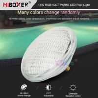 PW02 Miboxer LoRa 433 18W RGB+CCT LED Underwater Lamp PAR56 LED Pool Light Waterproof IP68 433MHz RF Control Glass Cover