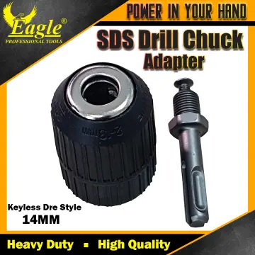 Metal Heavy Duty 1/2-20UNF 13mm Keyless Drill Chuck Hex Shank/SDS