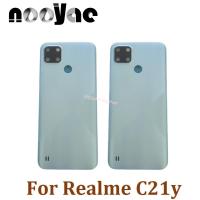 สำหรับ Realme C21y ฝาหลังปิดโทรศัพท์ด้านหลังปลอกหุ้มช่องหลังเคสฝาหลังด้วยเลนส์กระจกกล้องถ่ายรูปและปุ่มคีย์ด้านข้าง