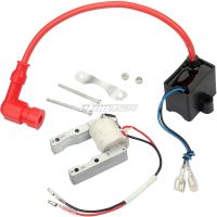 2-Wire Magneto Coil Kit with CDI Ignition Coil Compatible for 49cc - 50cc 60cc 66cc 80cc 2-stroke Engines Motorized Bicycle Moto