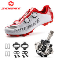 【original】Sidebike MTB cycling shoes Nylon Sole Breathable Self-locking bike shoes Men Mountain Bike Sneaker white black color