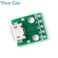 50 pcs MICRO USB to DIP Adapter 5pin female connector B type pcb converter pinboard 2.54