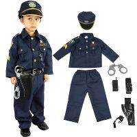 Kids Cosplay Movie&amp;tv Police Officer Costume Sets Unisex 2023 Boys America Police Halloween Carnival Dress Up Party Stage Show