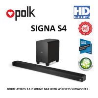 Polk SIGNA S4 DOLBY ATMOS 3.1.2 SOUND BAR WITH WIRELESS SUBWOOFER