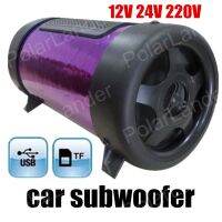 hot New Mini car subwoofer Speaker Portable Bass Stereo 12V 4 inch 3 colors for option support TF U disk max power 50 W