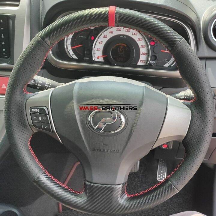 Perodua Myvi Cover Steering myvi steering cover carbon fibre topbelow