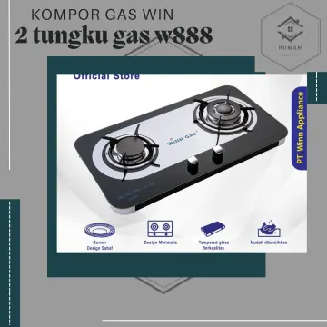 Jual Kompor Gas Kaca Mewah / Tanam Glass W888 W 888 W-888 Winn Gas