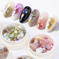 Finger Concubine Ocean Storm Pearl Shell Metal เลื่อมเครื่องประดับโลหะผสมเล็บผสม nails สติกเกอร์เล็บเปลือกหอย