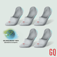 GQ SMELLBLOCK™ Socks Every Day No Show ถุงเท้าบล็อกกลิ่น ถุงเท้าครึ่งข้อ รุ่นอเวรี่เดย์ สีเทา แพ็ค 5